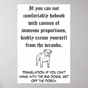 Affiche Les grands chiens