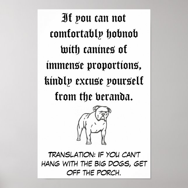 Affiche Les grands chiens (Devant)