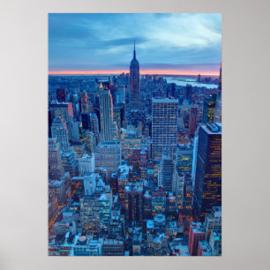 Affiche Les gratte-ciel de Manhattan sont allumés
