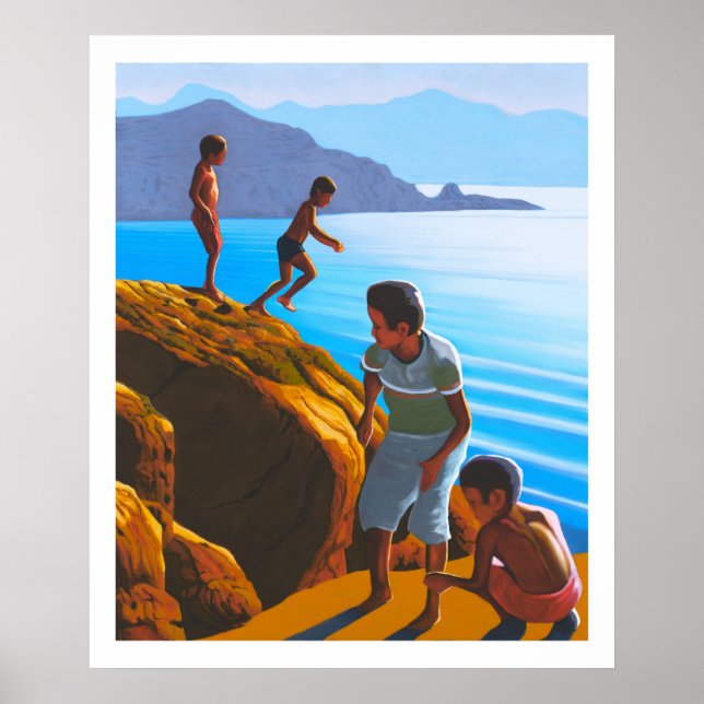 Affiche Les Grecs sur les rochers (Devant)