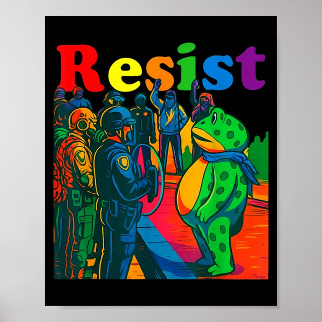 Affiche Les grenouilles résistent à la protestation des gr (Devant)