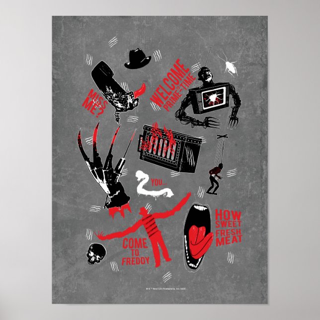 Affiche Les Griffes de la nuit | Freddy Krueger Talk (Devant)