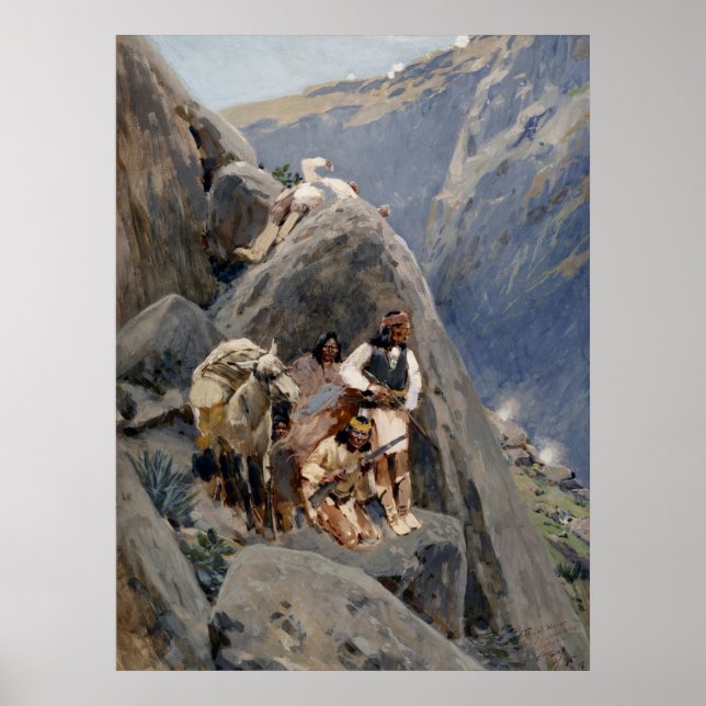 Affiche Les guerriers d'Apache : une embuscade sur la cava (Devant)