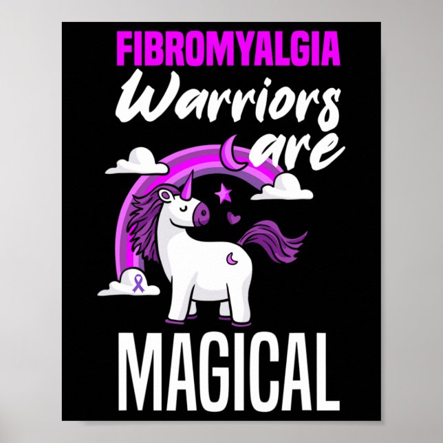 Affiche Les guerriers de la Fibromyalgie sont une licorne  (Devant)