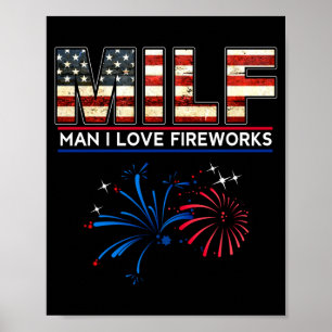 Affiche Les hommes aiment les feux d'artifice drôles patri