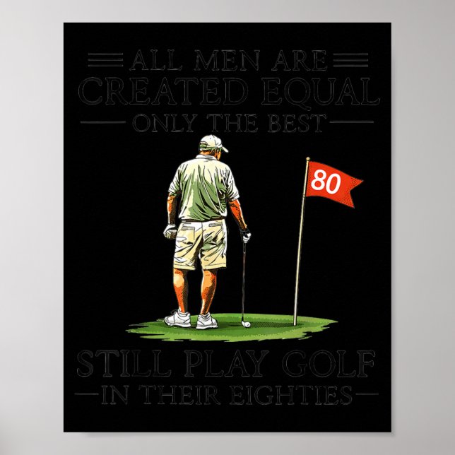 Affiche Les hommes créés égaux jouent au golf dans les ann (Devant)