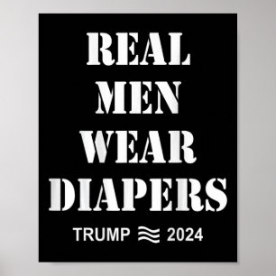 Affiche Les hommes portent des diaphères Trump 2024 Les ho