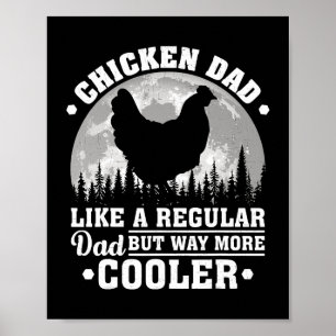Affiche Les Hommes Poulet Papa Comme Un Père Régulier Drôl