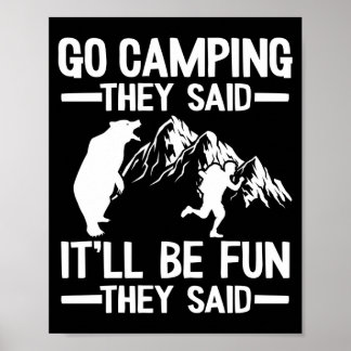 Affiche Les hommes vont camper, ils ont dit que ce sera am