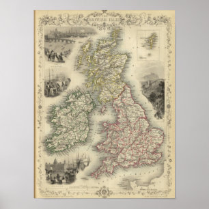 Affiche Les îles britanniques