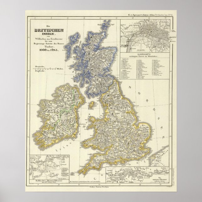 Affiche Les îles britanniques de 1066 à 1485 (Devant)