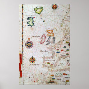 Affiche Les îles britanniques, l'Ibérie et l'Afrique du