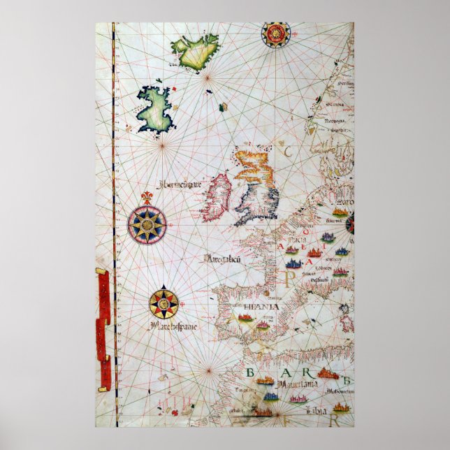 Affiche Les îles britanniques, l'Ibérie et l'Afrique du No (Devant)