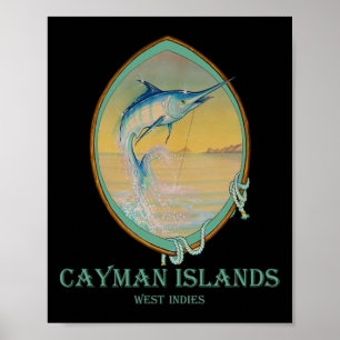 Affiche Les îles Caïmans Les amateurs de pêche