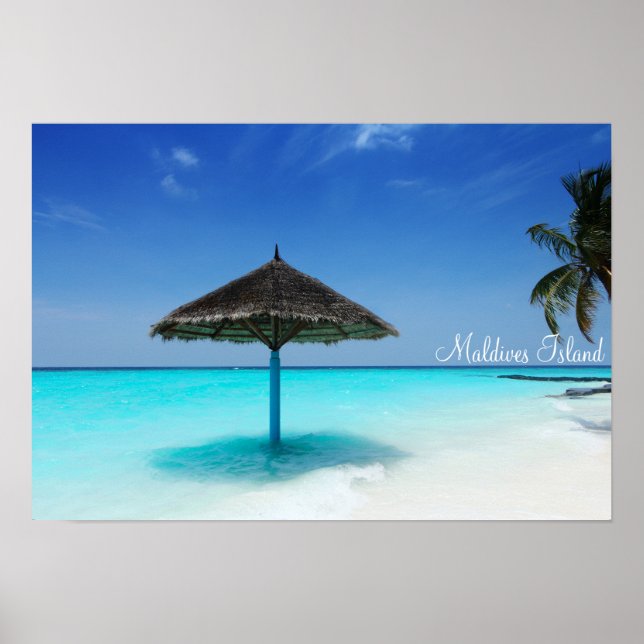 Affiche Les îles Maldives vacances romantique (Devant)