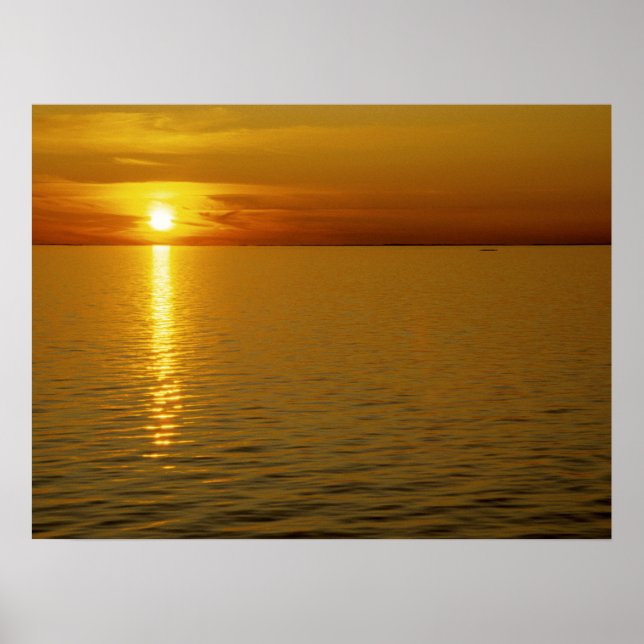 Affiche Les îles suédoises coucher du soleil. (Devant)