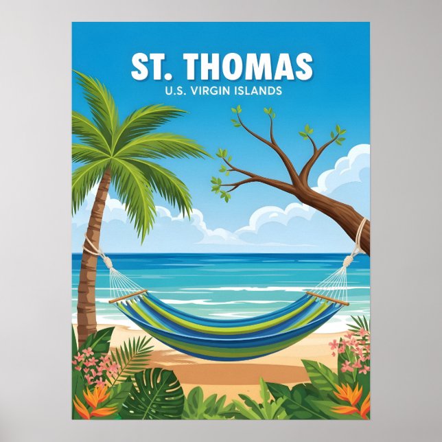 Affiche Les îles vierges de St Thomas (Devant)