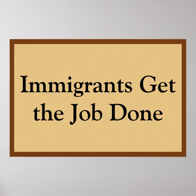 Affiche Les immigrants font le travail (Devant)