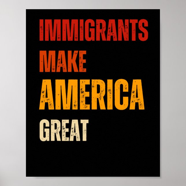 Affiche Les immigrants nourrissent l'Amérique avec miséric (Devant)