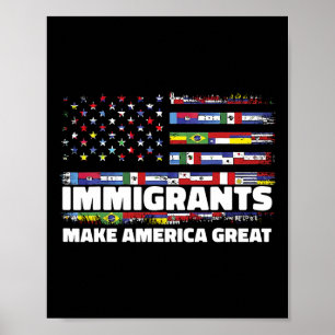 Affiche Les immigrants rendent l'Amérique grande Immigrant