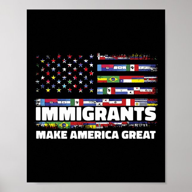 Affiche Les immigrants rendent l'Amérique grande Immigrant (Devant)