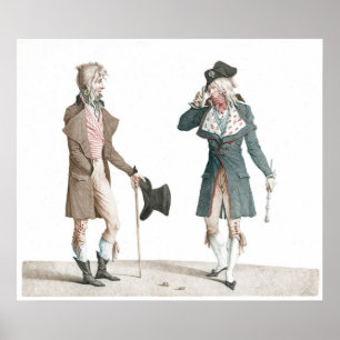 Affiche Les Incroyables - Caricature française Carle Verne