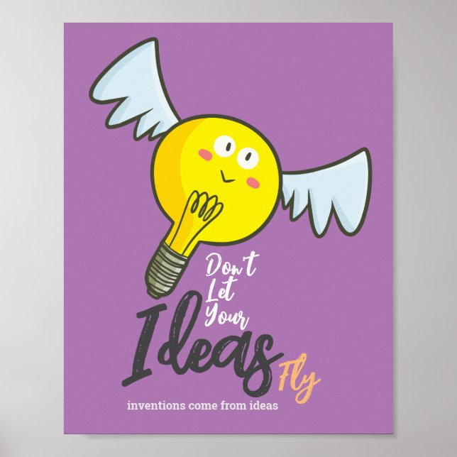 Affiche Les inventions personnalisables proviennent d'idée (Devant)