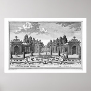 Affiche Les jardins du compte Althan, Vienne, de 'Vorstel
