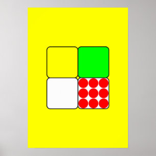 Affiche Les Jerseys de course de vélo 3 Jaunes