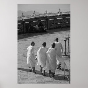 Affiche Les jeunes moines, Temple du Rocher d'Or, Myanmar