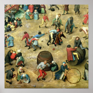 Affiche Les jeux des enfants : détail du fond