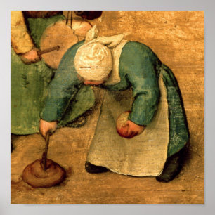 Affiche Les jeux des enfants : détail d'un jeu de fille