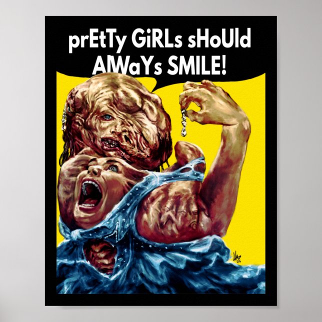 Affiche Les jolies filles devraient toujours sourire ! Aut (Devant)