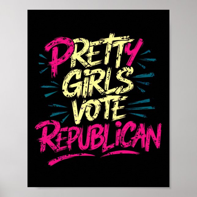 Affiche Les jolies filles votent Républicain Conservateur  (Devant)