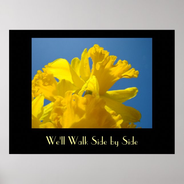 Affiche Les jonquilles de printemps Nous marcherons côte à (Devant)