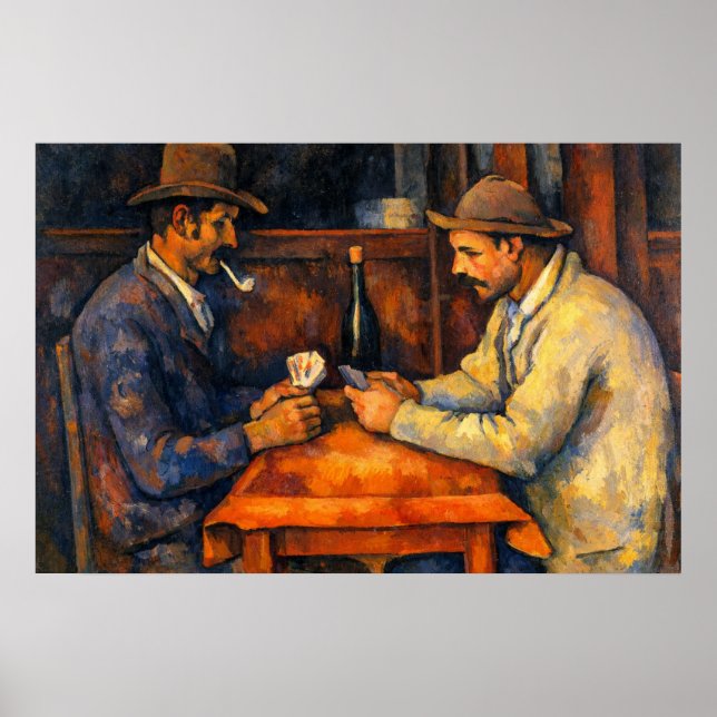Affiche Les Joueurs de cartes de Paul Cézanne (Devant)