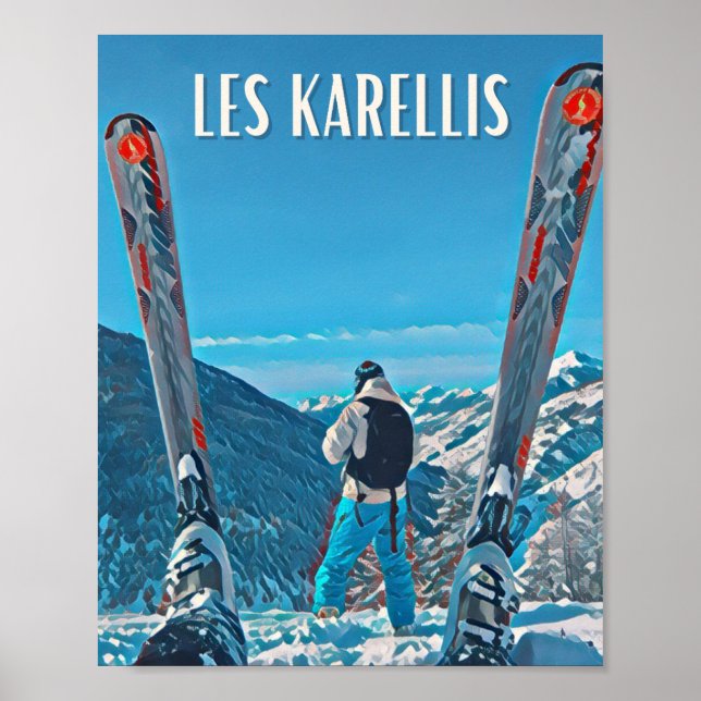 Affiche Les Karellis Station de ski (Devant)