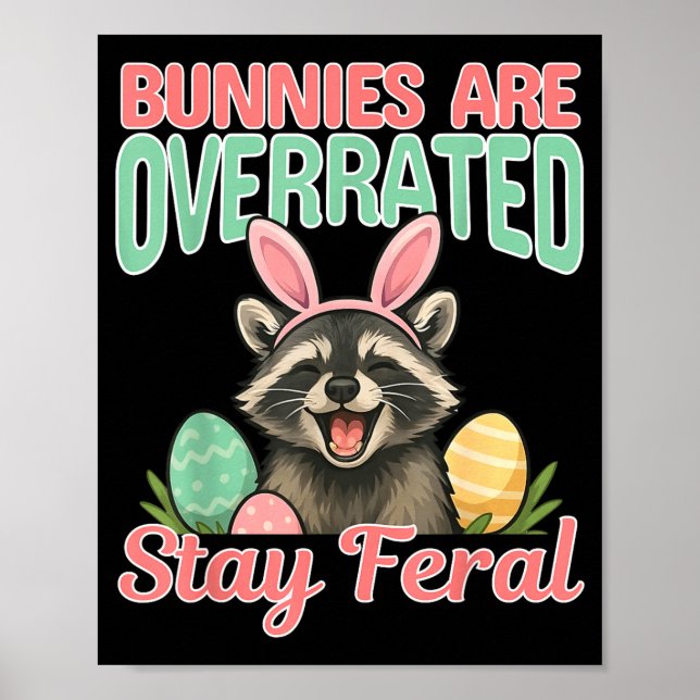 Affiche Les lapins de Pâques drôles sont surestimés restez (Devant)