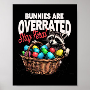 Affiche Les lapins Sont Surclassés Séjour Feral Funny Pâqu
