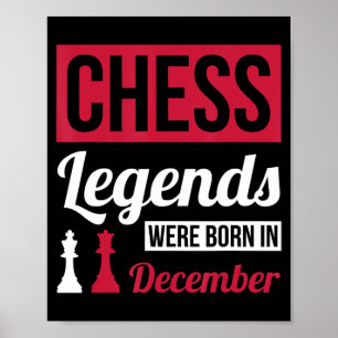 Affiche Les Légendes D'Échecs Sont Nés En Décembre Anniver