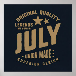 Affiche Les légendes naissent en juillet Qualité originale
