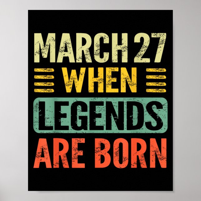 Affiche Les légendes naissent le 27 mars Anniversaire vint (Devant)