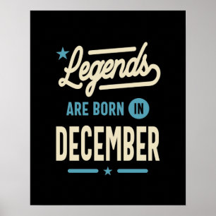 Affiche Les légendes sont nées en Décembre - Décembre Anni
