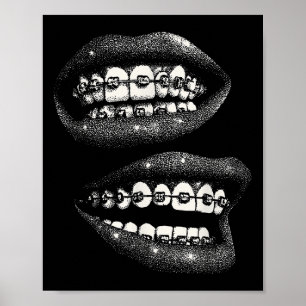Affiche Les lèvres des femmes Imprimer Graphique Y2k 2000 