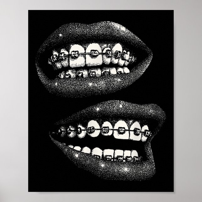Affiche Les lèvres des femmes Imprimer Graphique Y2k 2000  (Devant)