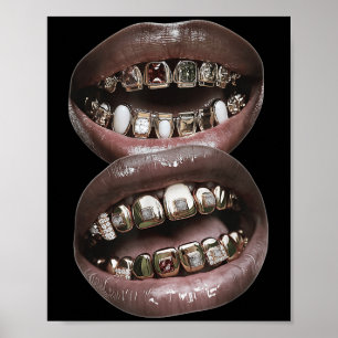 Affiche Les lèvres des femmes Imprimer Graphique Y2k 2000 