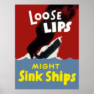 Affiche Les lèvres lâches pourraient couler des bateaux