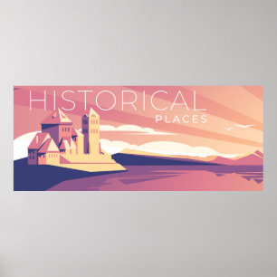 Affiche Les lieux historiques