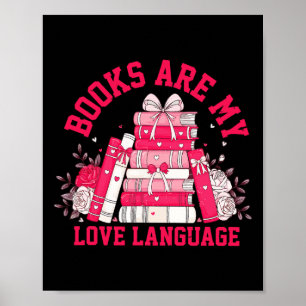 Affiche Les Livres Rose Cute Sont Mon Amour Langue Valenti