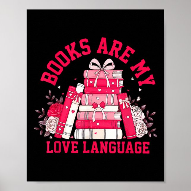 Affiche Les livres sont mon langage de l'amour Lectrice am (Devant)